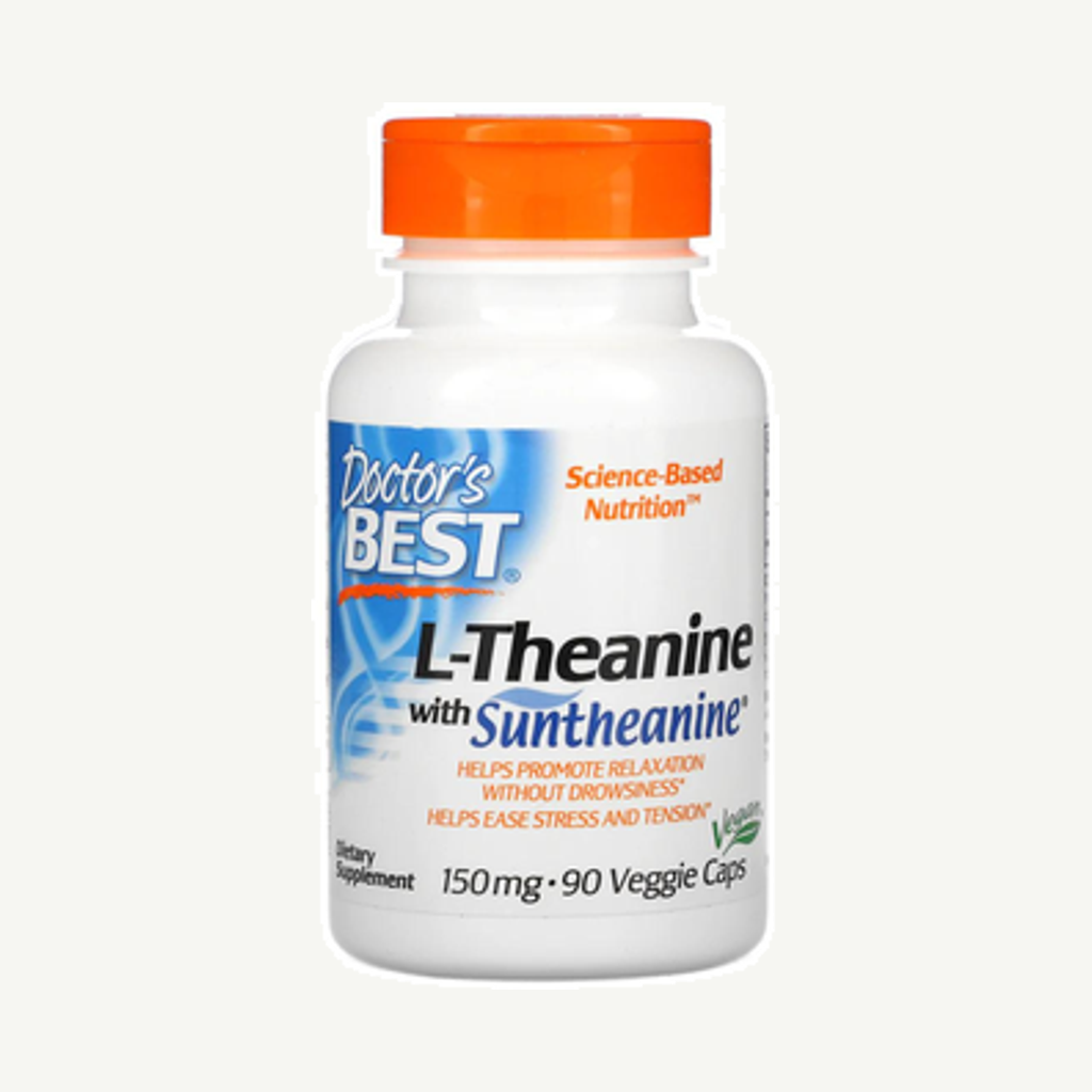 Förpackningen till L-Theanine with Suntheanine 150mg 90k