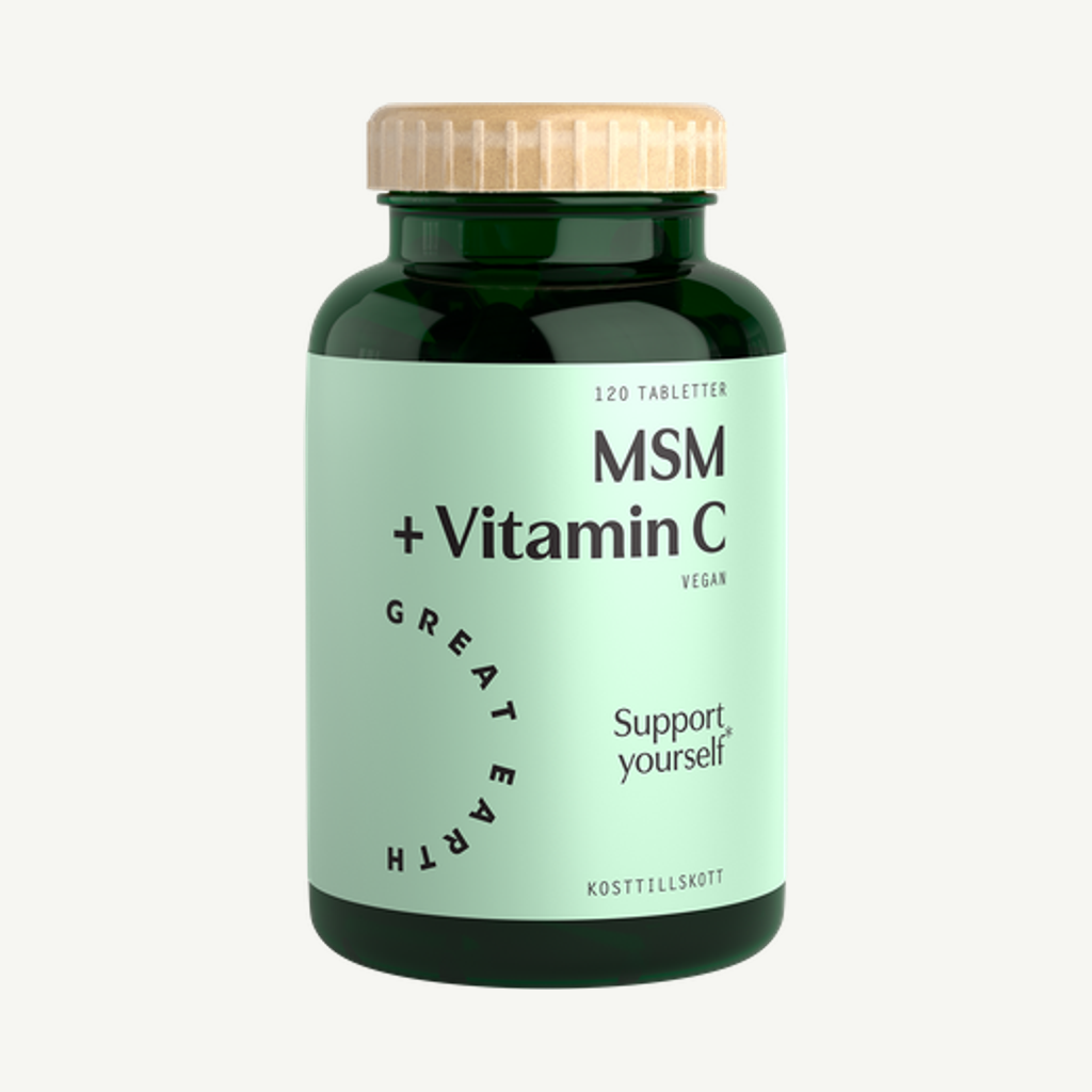 Förpackningen till MSM+Vitamin C