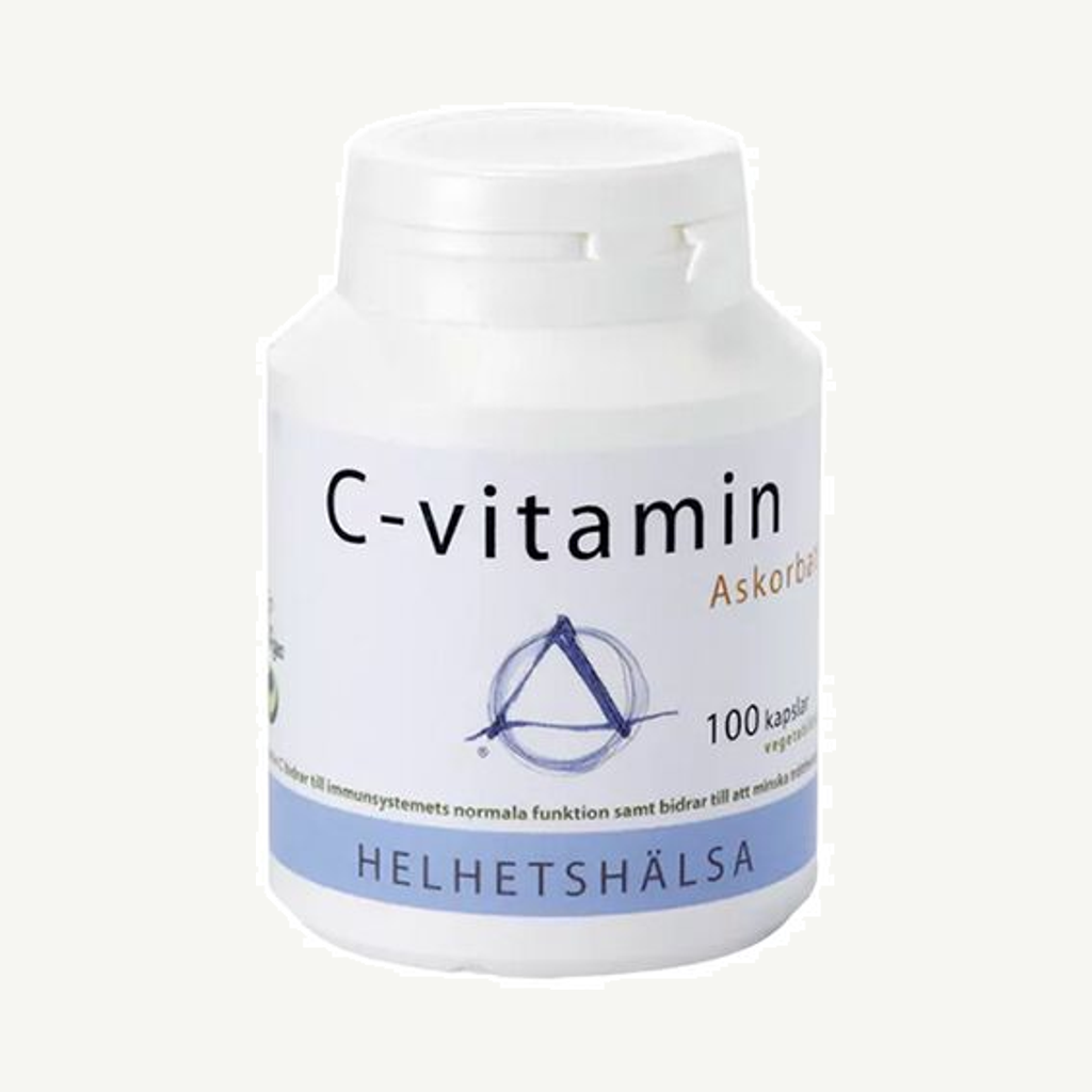Förpackningen till C-vitamin askorbat 100 kapslar