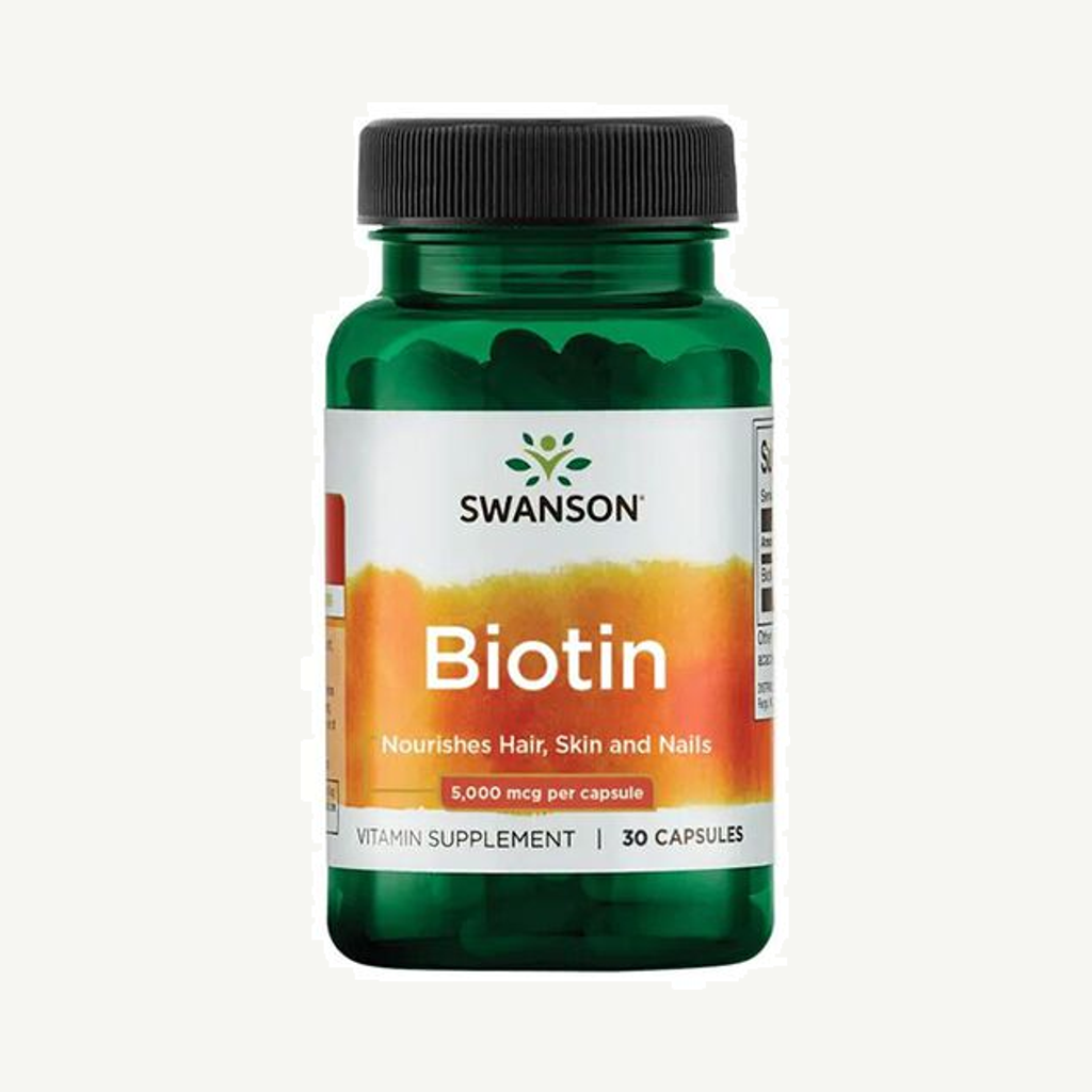 Förpackningen till Biotin 5000 mcg 30 kapslar