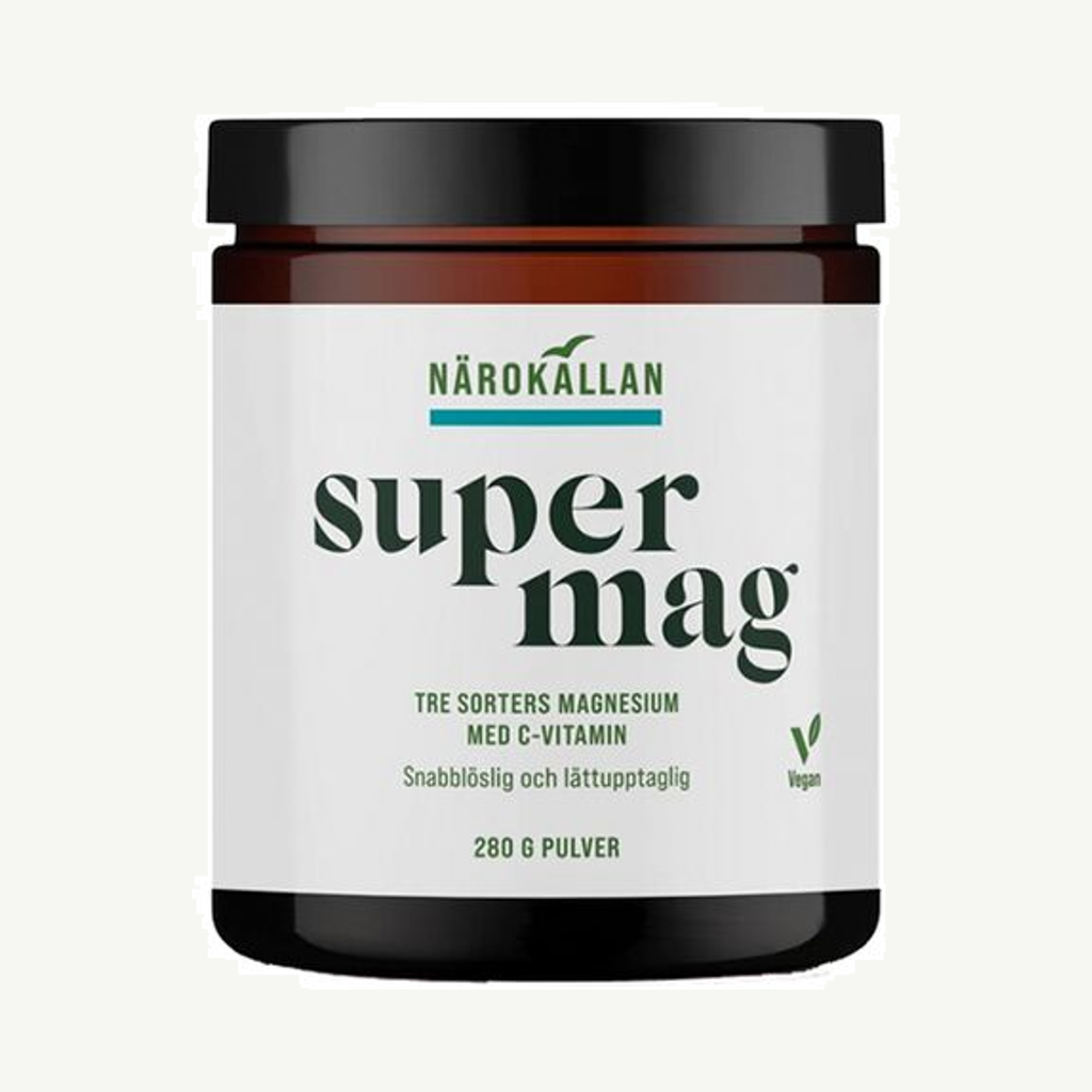 Förpackningen till Super Mag pulver 280 g