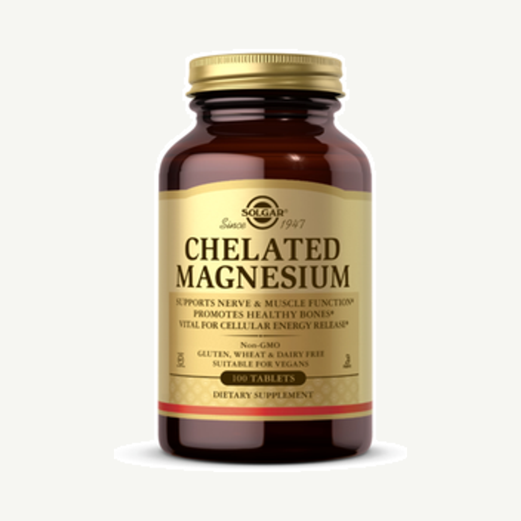 Förpackningen till Chelated Magnesium 100t