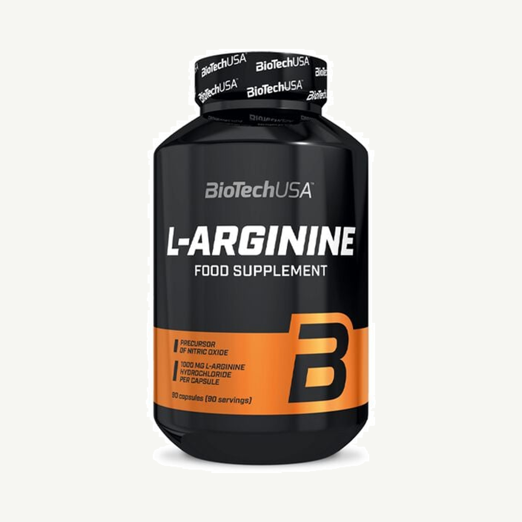 Förpackningen till L-Arginine, 90 caps