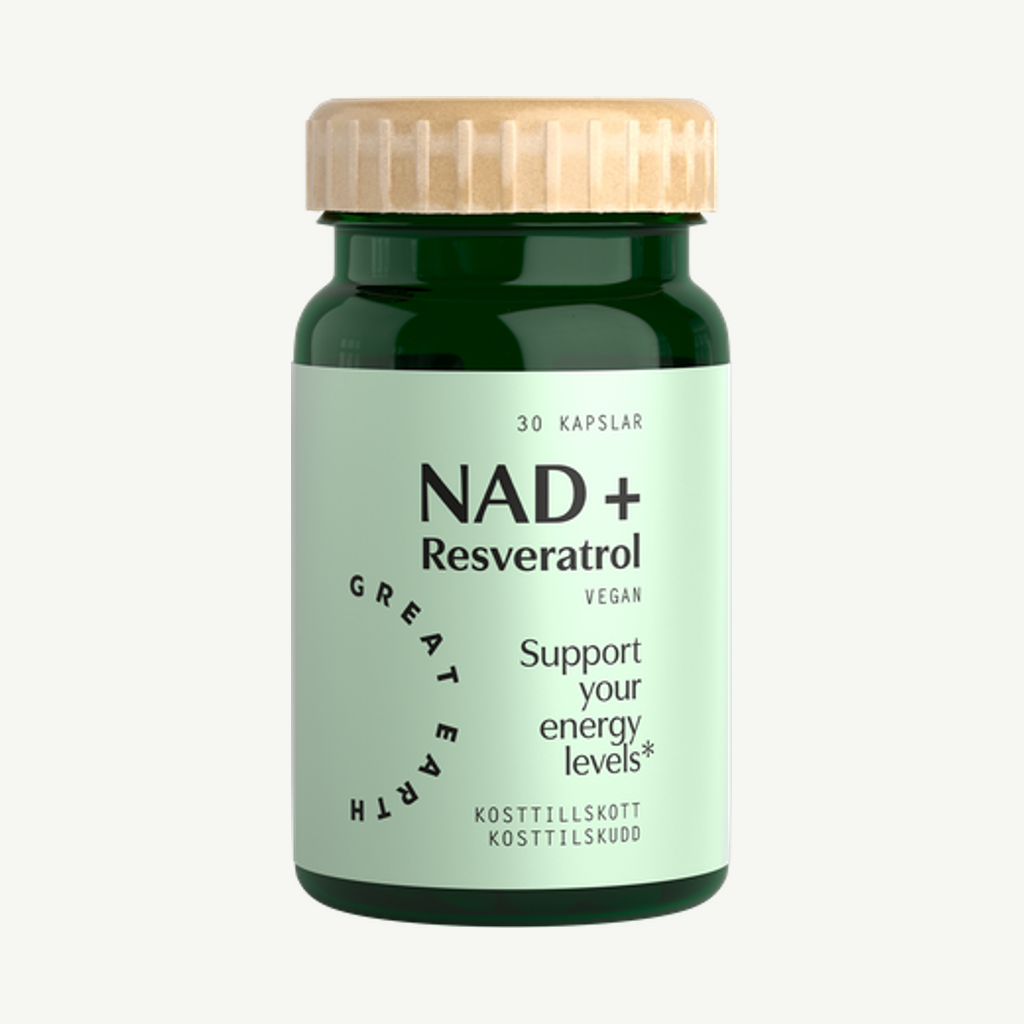 Förpackningen till NAD+ Resveratrol