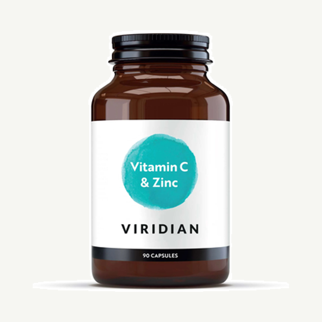 Förpackningen till Vitamin C 500mg + Zinc 90k