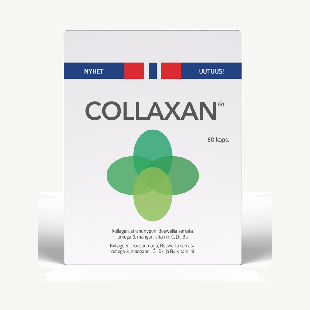 Förpackningen till Collaxan 60 kapslar