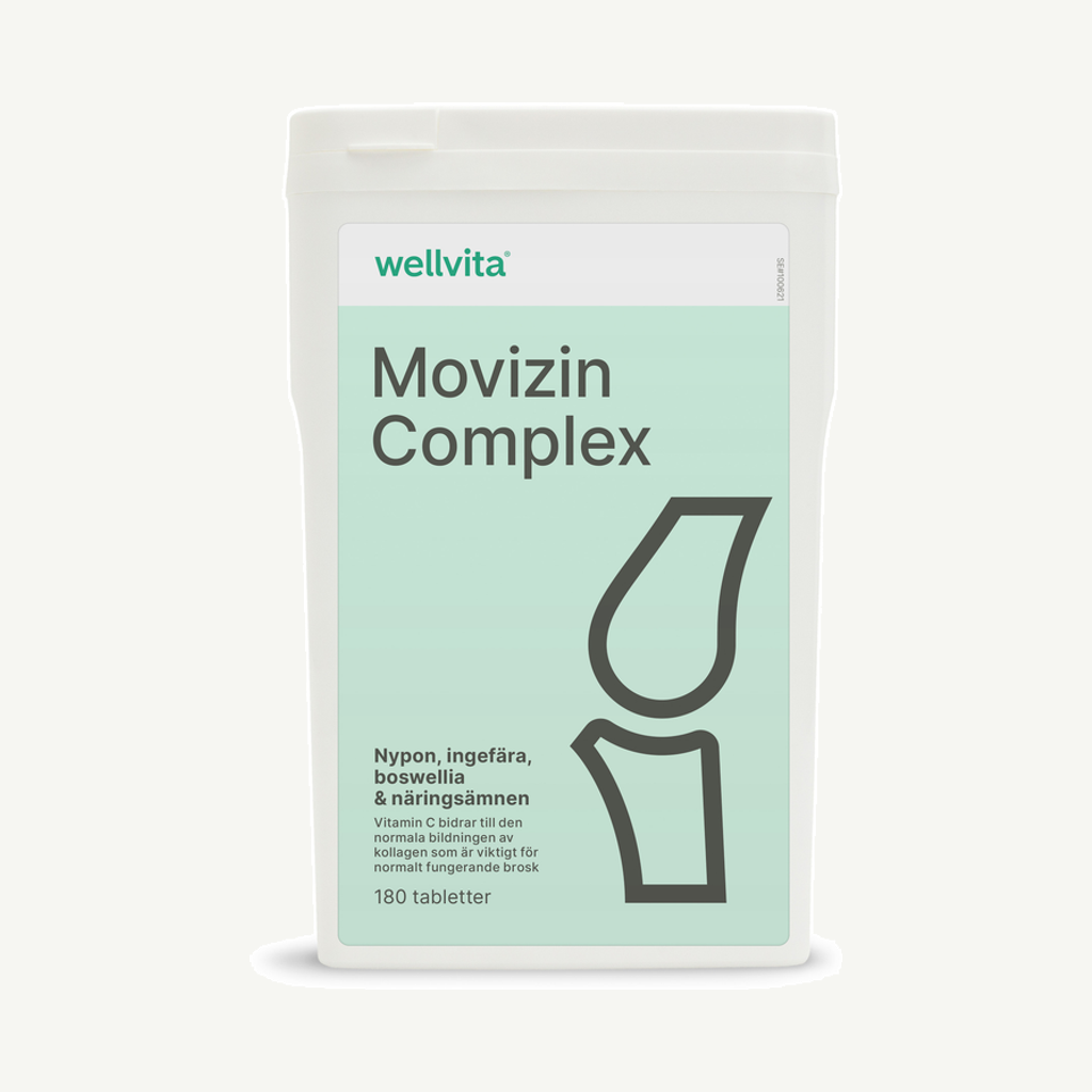 Förpackningen till Wellvita Movizin Complex 180 tabletter