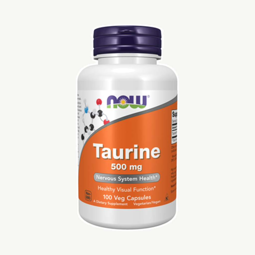 Förpackningen till Taurine 500mg 100k