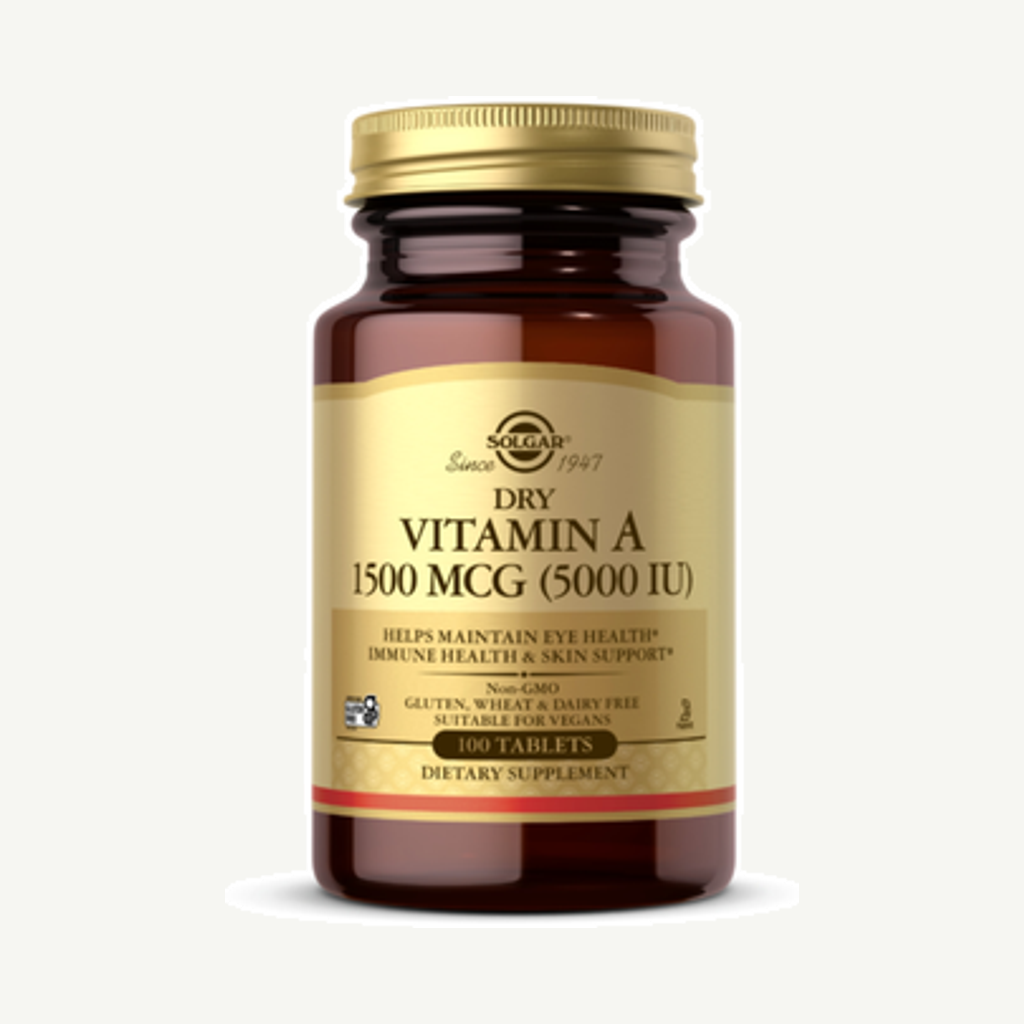 Förpackningen till Vitamin A 5000IE 100t