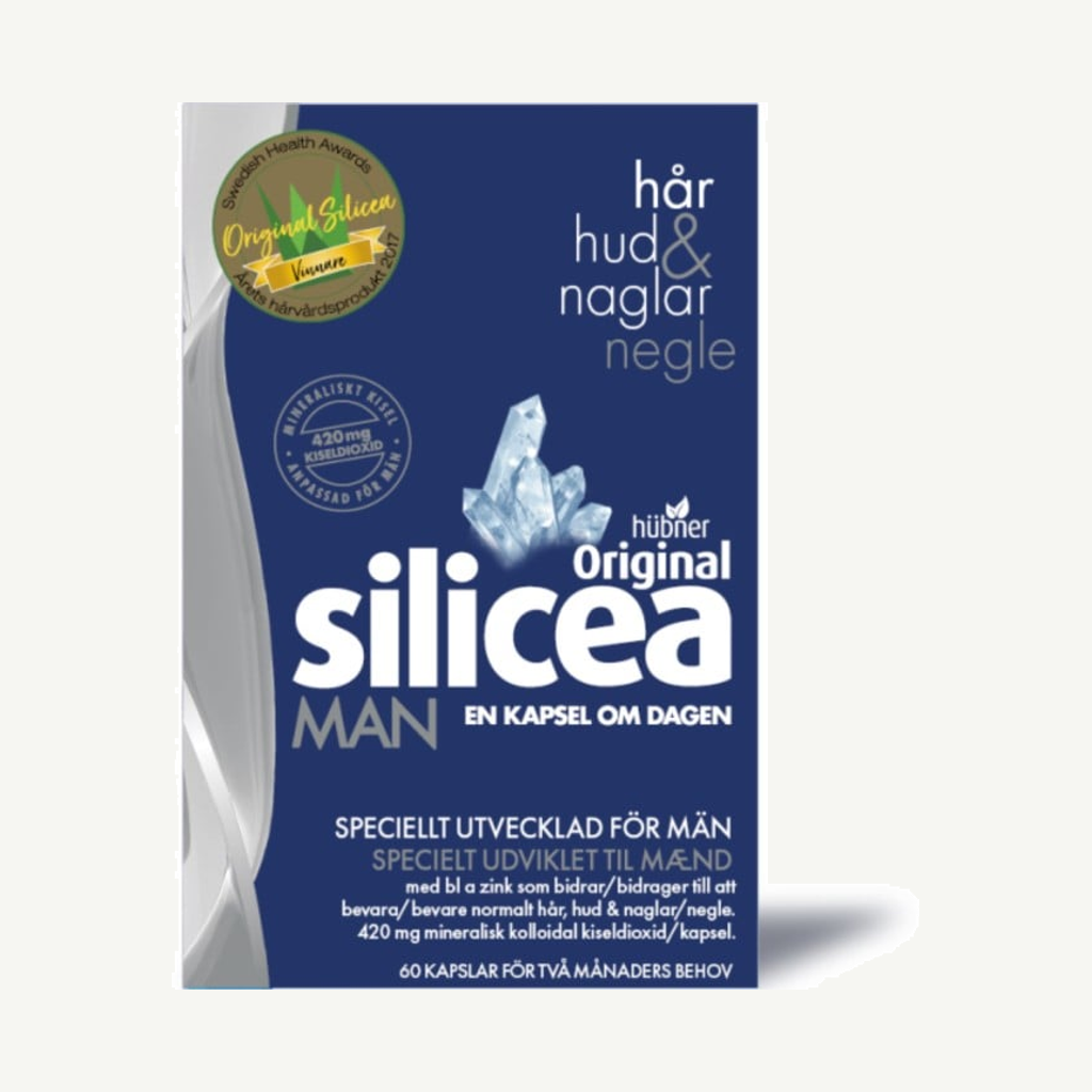 Förpackningen till Original Silicea Man 60 kapslar