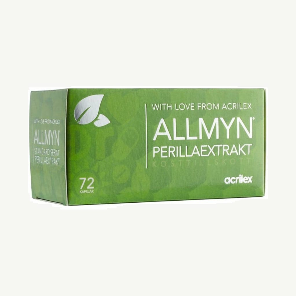 Förpackningen till Allmyn 72 kapslar