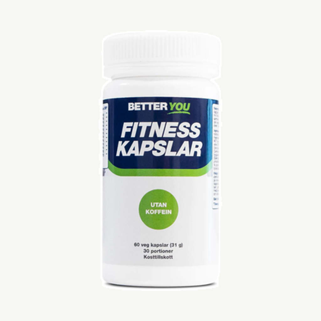 Förpackningen till Fitnesskapslar utan Koffein 60k