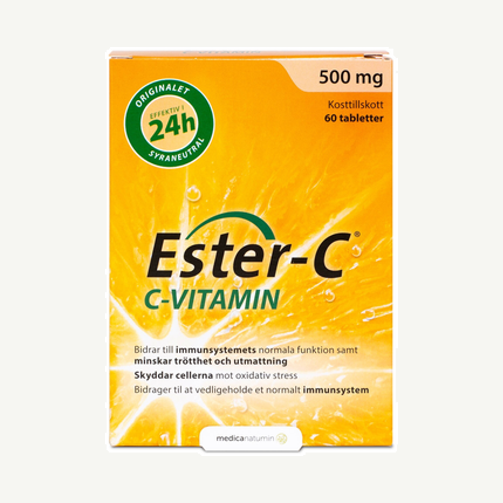 Förpackningen till Ester-C 500mg 60t