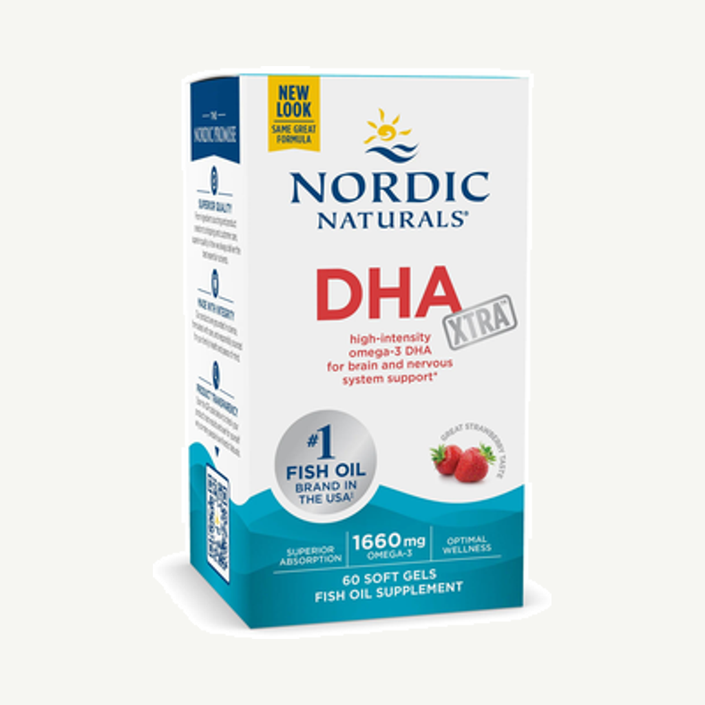 Förpackningen till DHA Xtra 1660mg 60k
