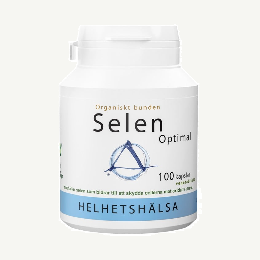 Förpackningen till Helhetshälsa Selen Optimal 100 kapslar