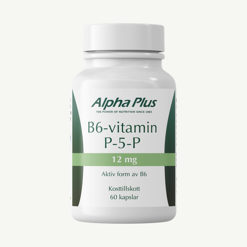 Förpackningen till B6-vitamin P-5-P 12 mg 60 kap