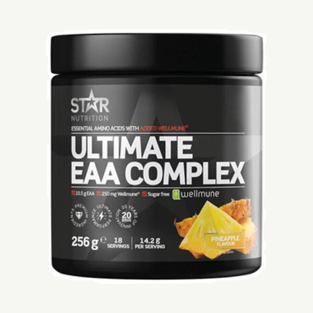 Förpackningen till Ultimate EAA Complex Pineapple 256g