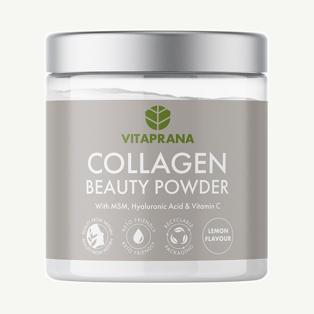 Förpackningen till Vitaprana Collagen Beauty Powder 200g