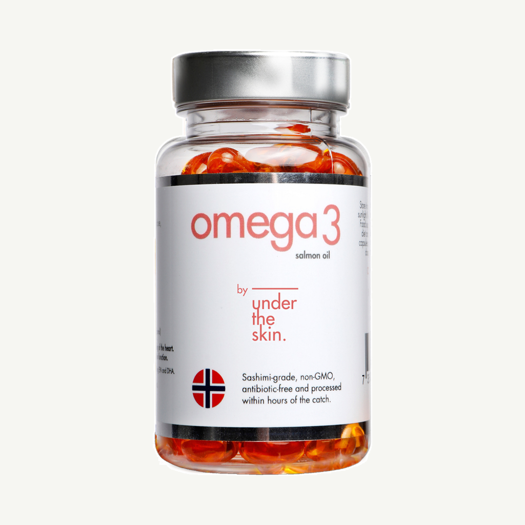 Förpackningen till Under the Skin Omega-3 90 kapslar
