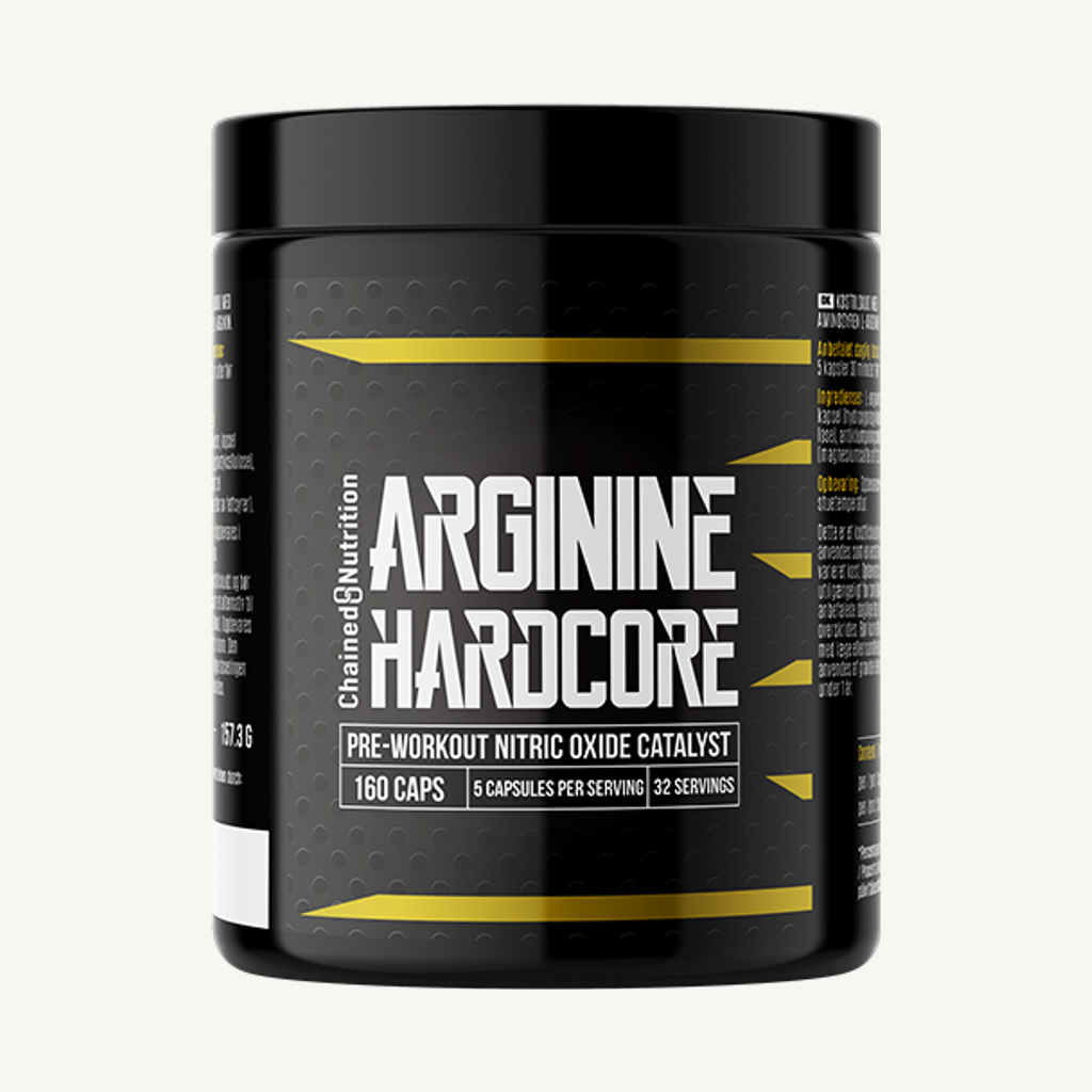 Förpackningen till Arginine Hardcore PWO 160 Kapslar