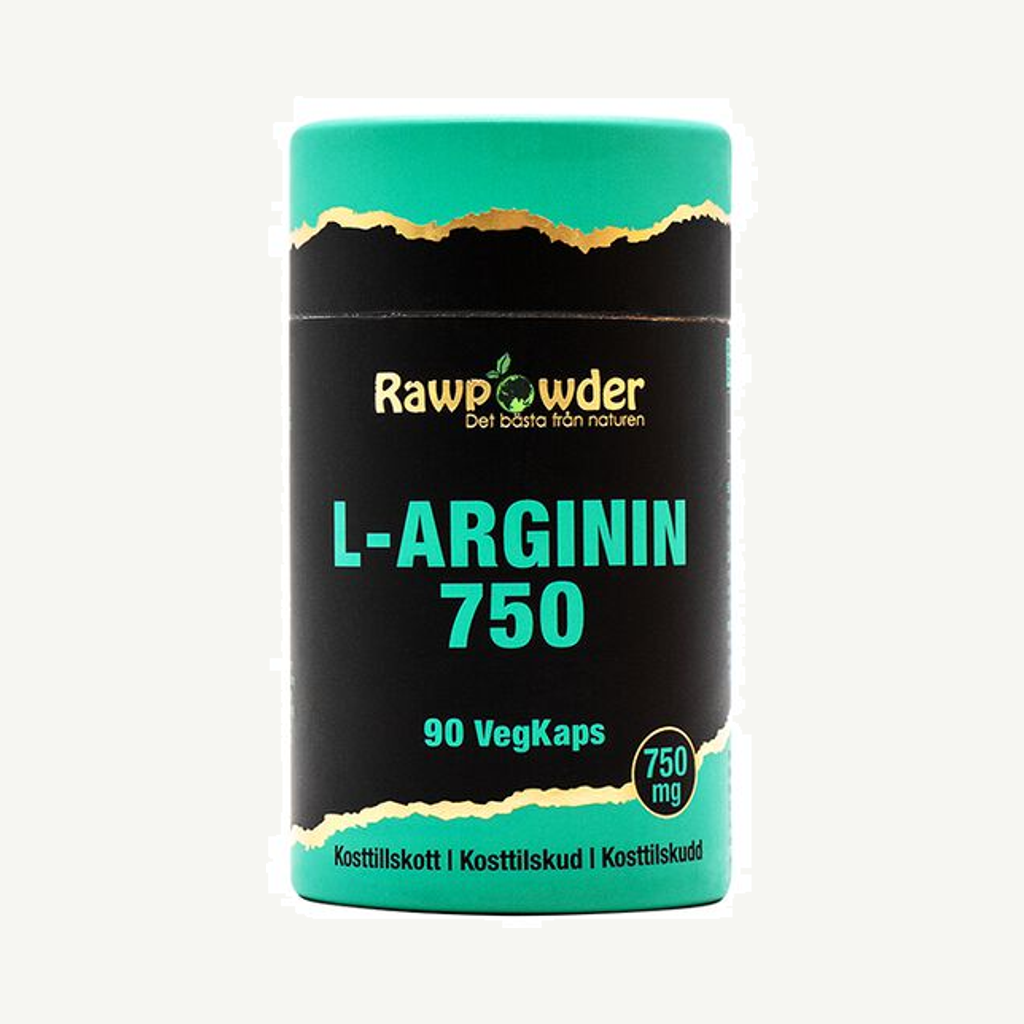 Förpackningen till L-Arginin 750 mg 90 kapslar