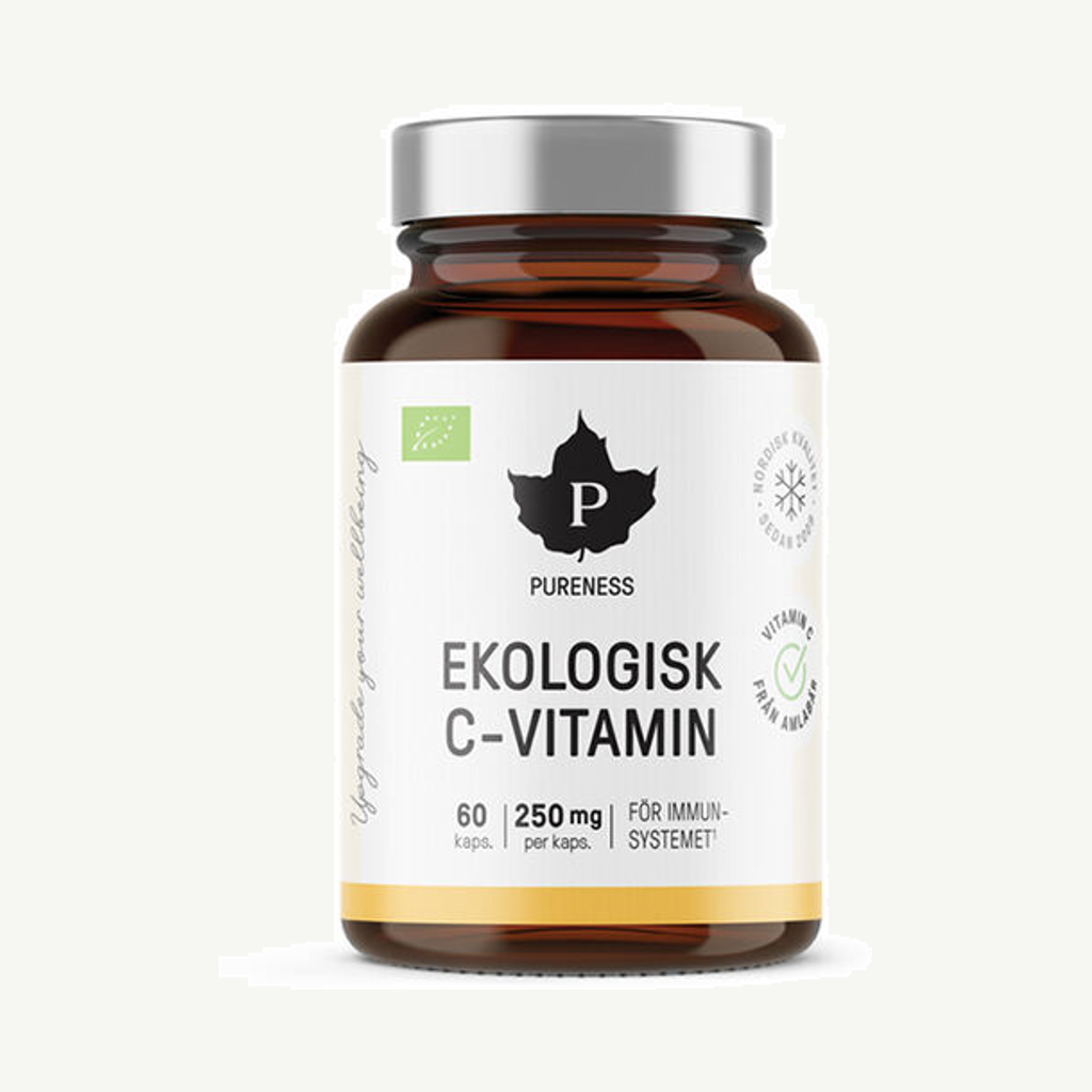 Förpackningen till Ekologisk C-vitamin 60 kapslar