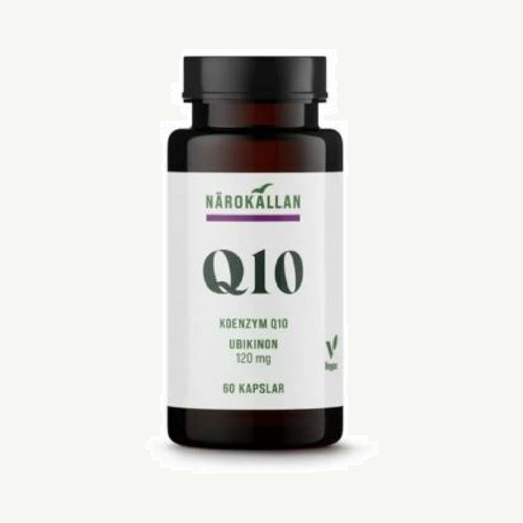 Förpackningen till Närokällan Q10 120 mg 60 kapslar