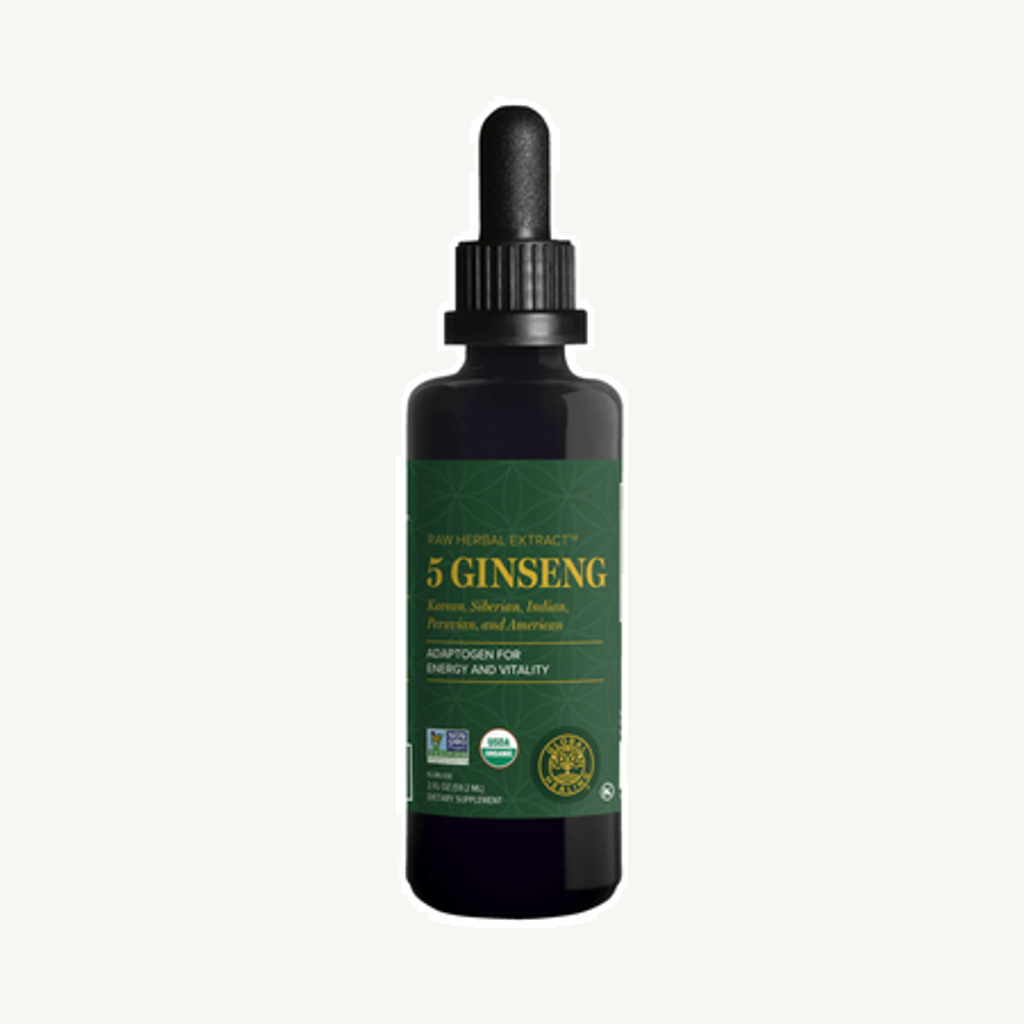 Förpackningen till Raw Herbal 5 Ginseng 59,2ml
