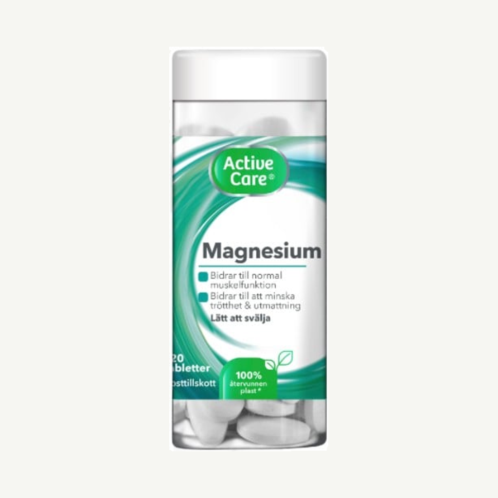 Förpackningen till Active Care Magnesium 250mg 120 tabletter