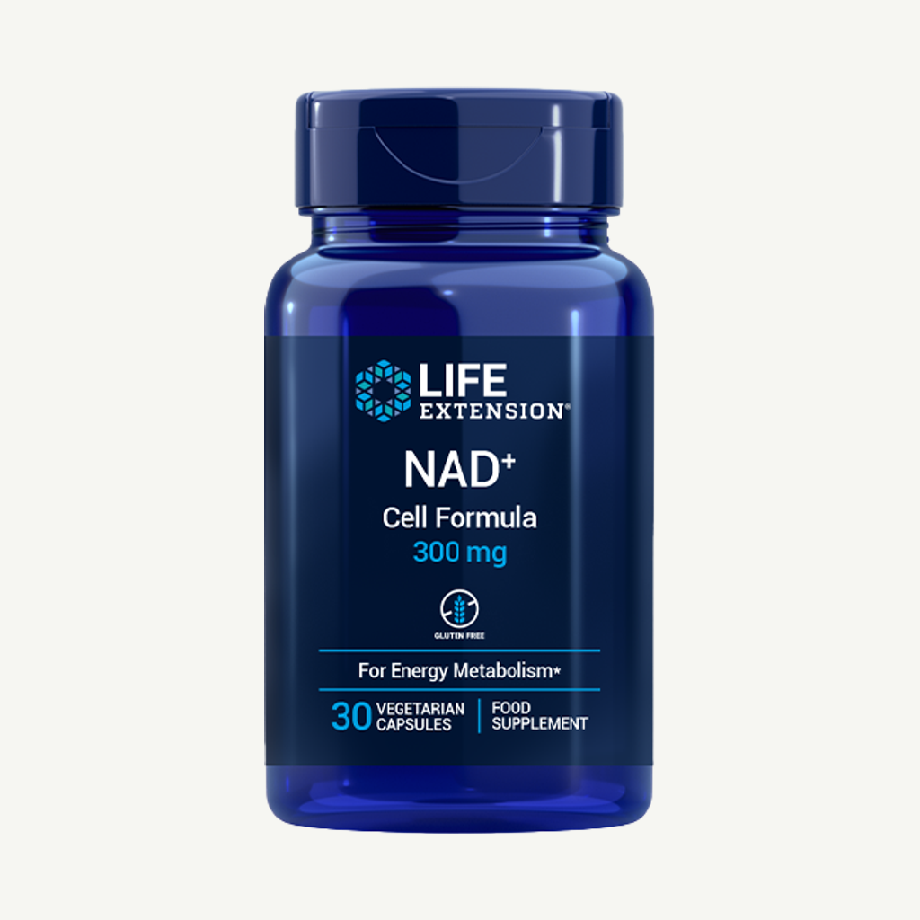 Förpackningen till NAD+ Cell Formula 300 mg, 30 kapslar