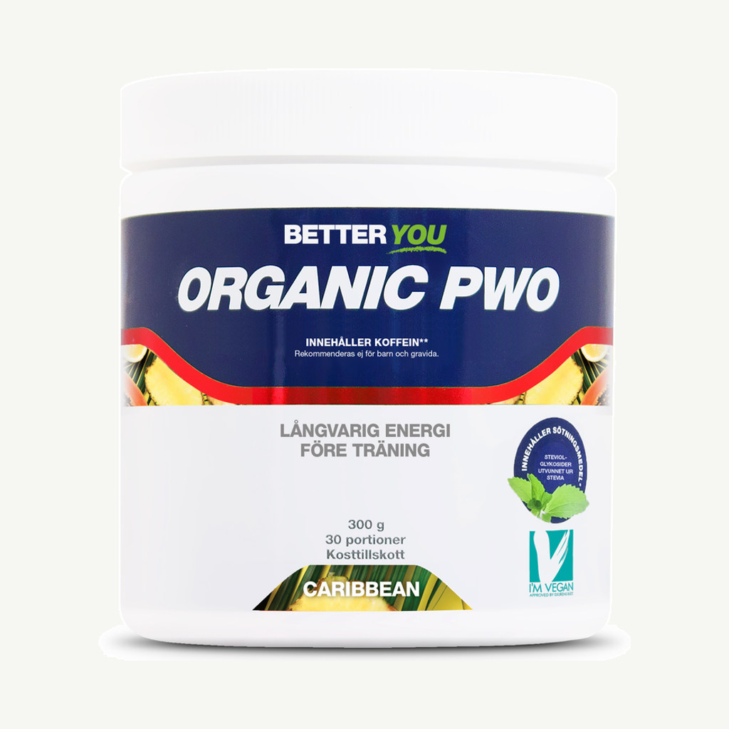 Förpackningen till Better You Organic PWO Caribbean 300g