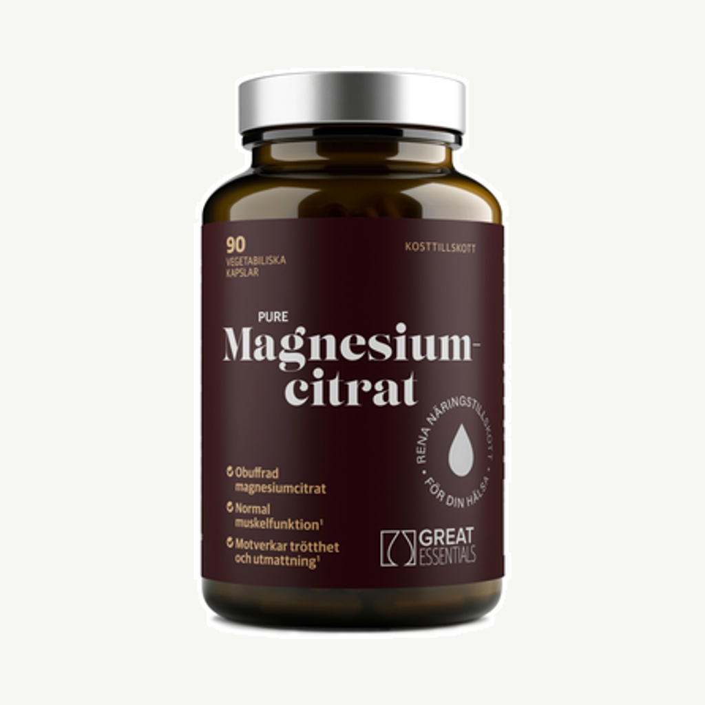 Förpackningen till Magnesiumcitrat 125mg 90k