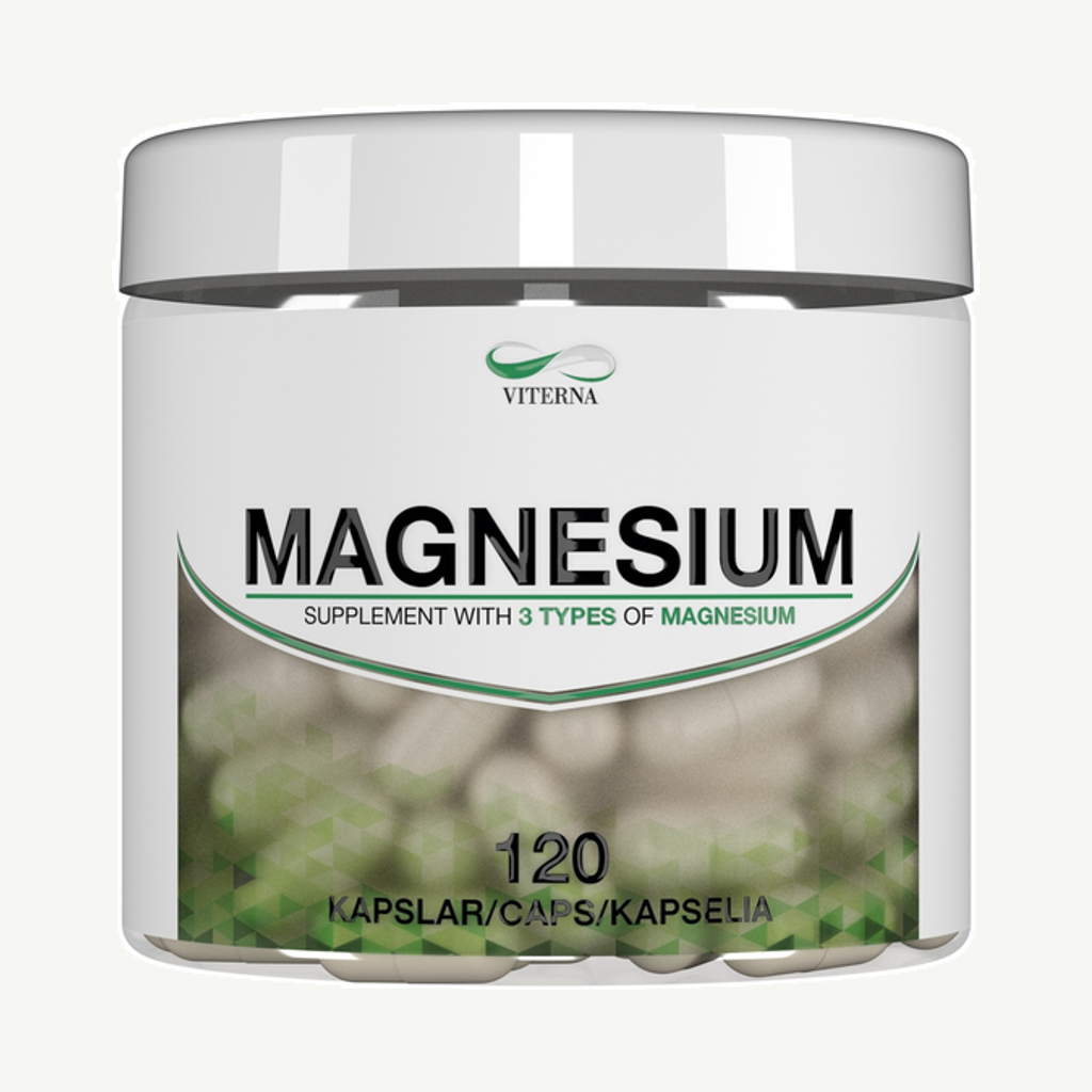 Förpackningen till Viterna Magnesium 120 kapslar