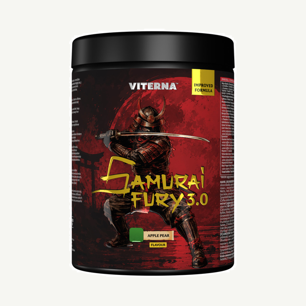 Förpackningen till Viterna Samurai Fury 3.0 Apple Pear 440 g