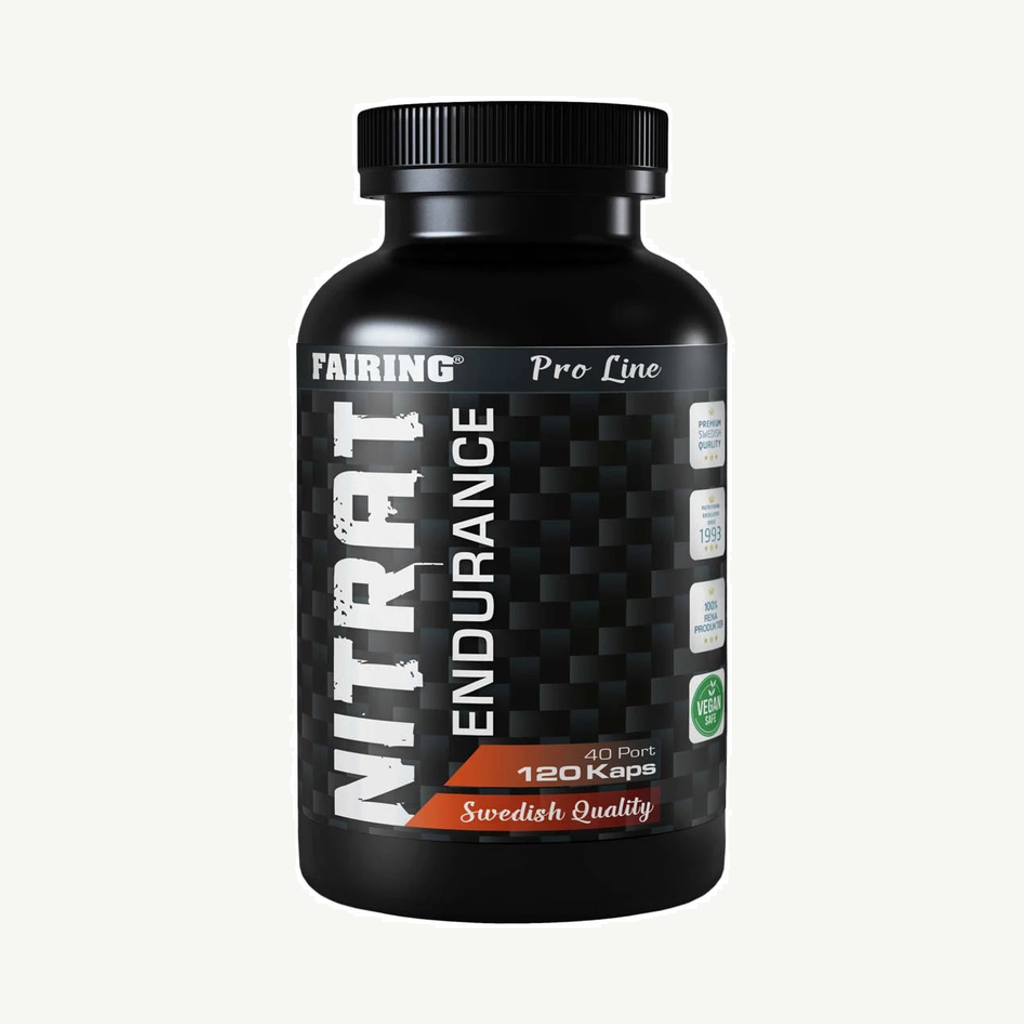 Förpackningen till Fairing Nitrat 120 caps