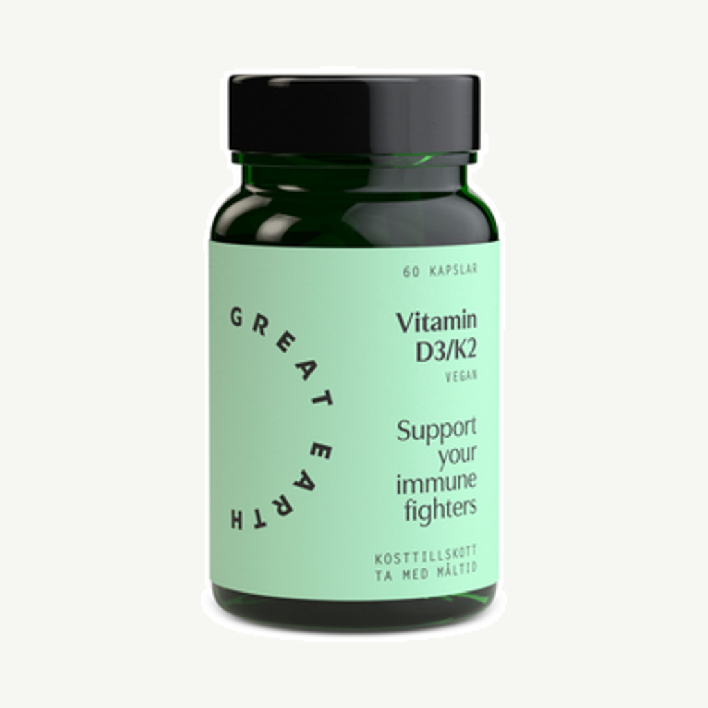 Förpackningen till Vitamin D3 & K2 50mcg 60k