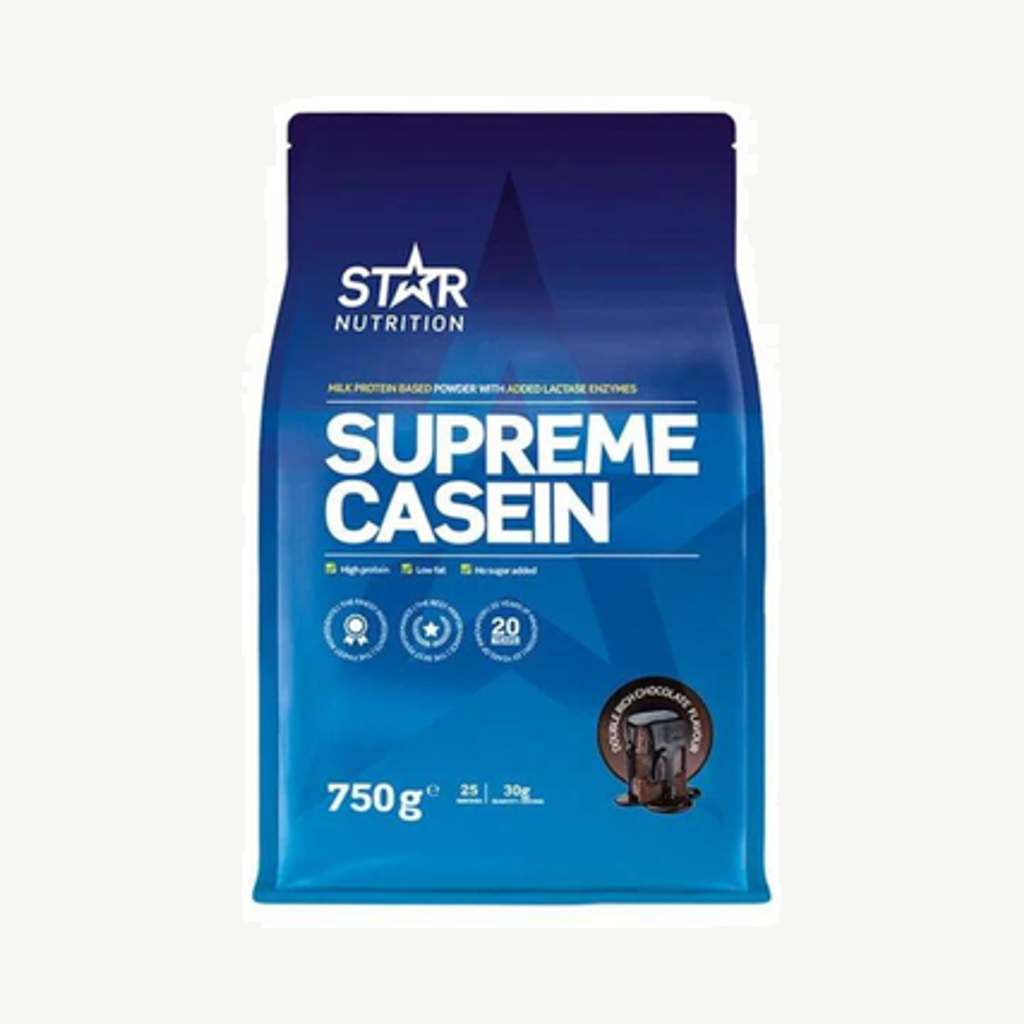 Förpackningen till Supreme Casein Double Rich Chocolate 750g