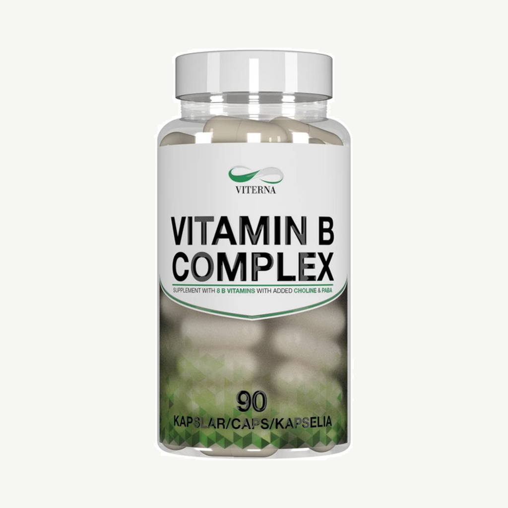 Förpackningen till Viterna Vitamin-B Complex 90 caps