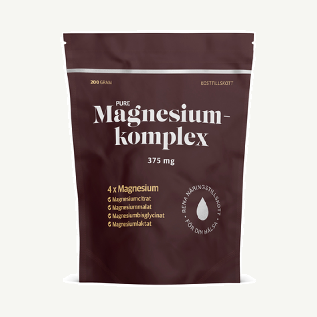 Förpackningen till Magnesiumkomplex 375mg 200g