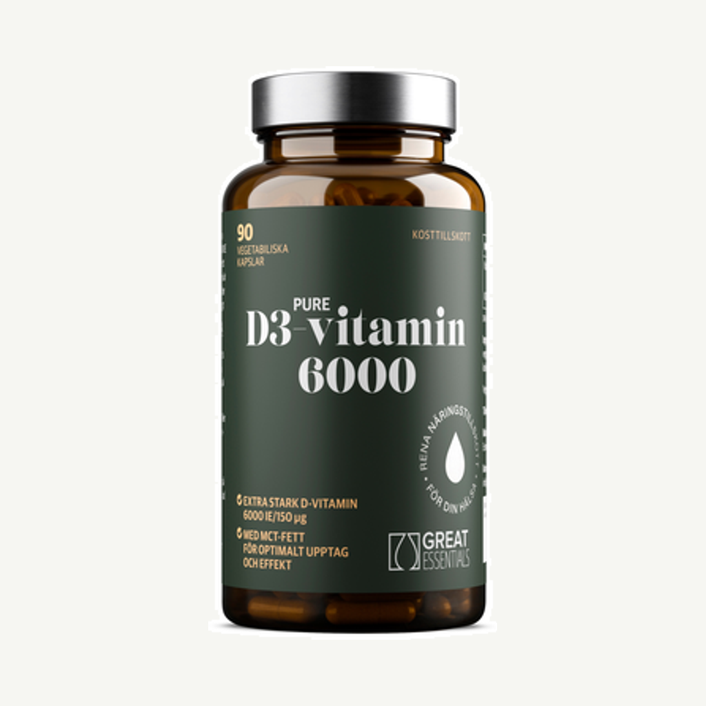 Förpackningen till D3-vitamin 6000IE 90k