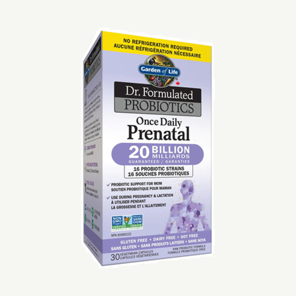 Förpackningen till Microbiome Once Daily Prenatal 30k