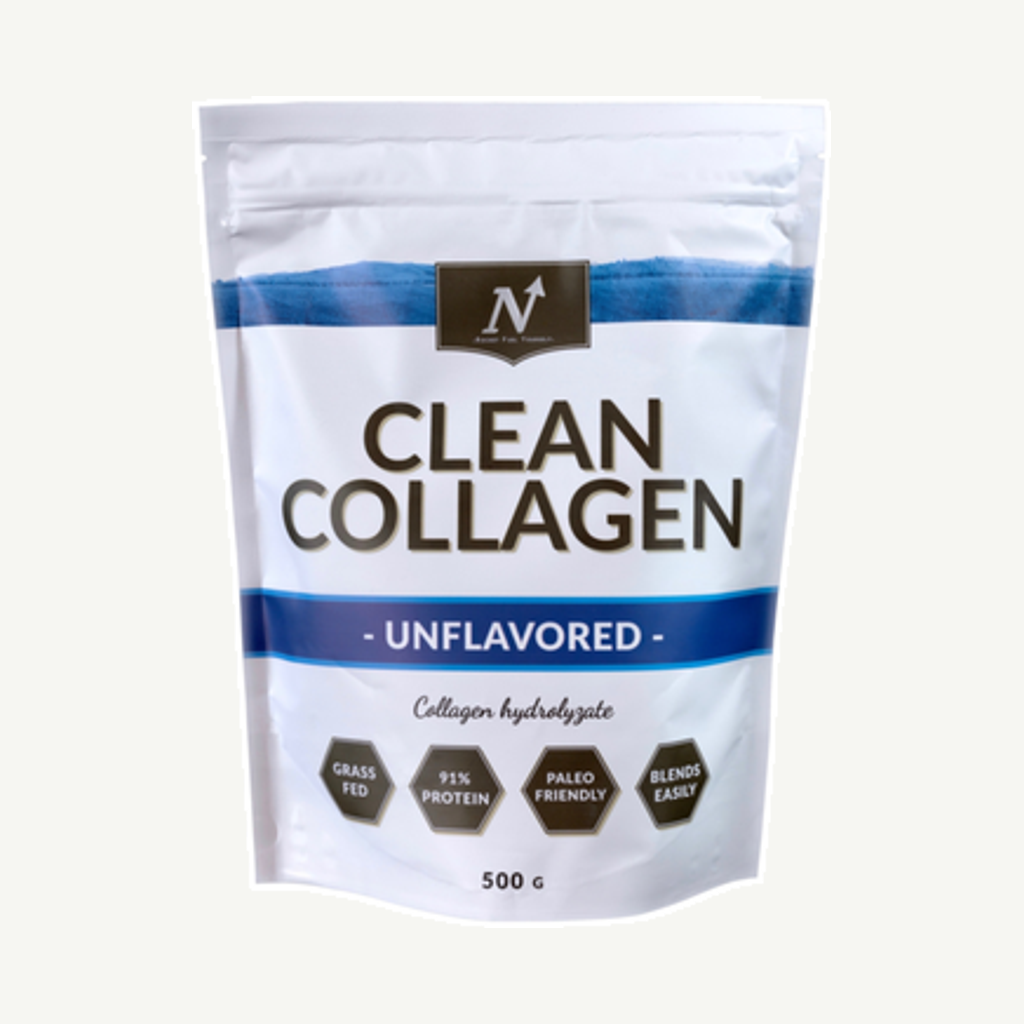 Förpackningen till Clean Collagen 500g