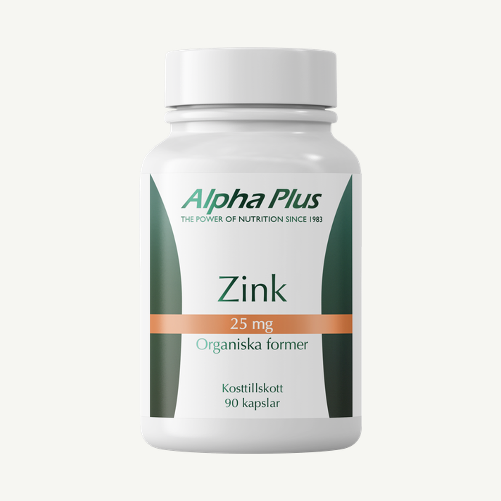 Förpackningen till Zink 25 mg 90 kap