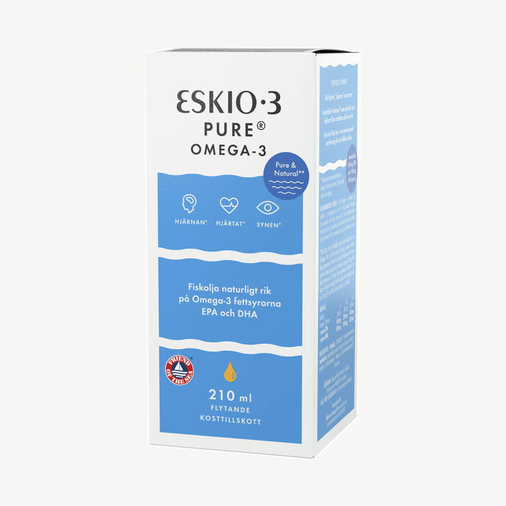 Förpackningen till Pure Omega-3, 210 ml