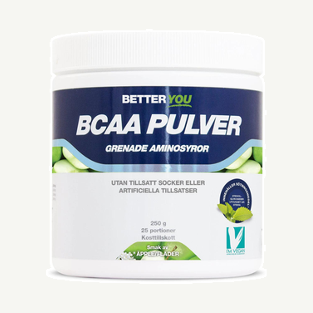 Förpackningen till Naturligt BCAA Äpple/Fläder 250g