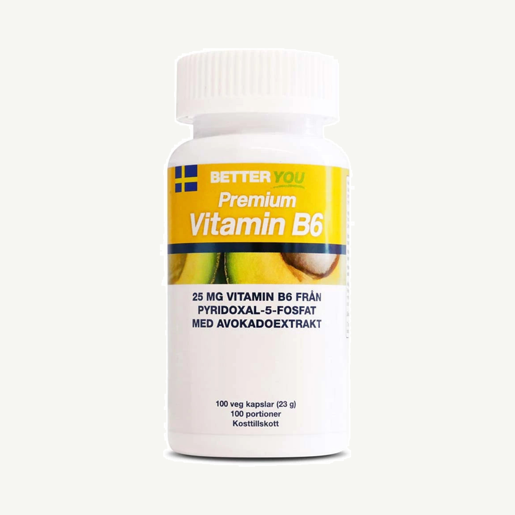 Förpackningen till Better You Premium Vitamin B6 100 caps