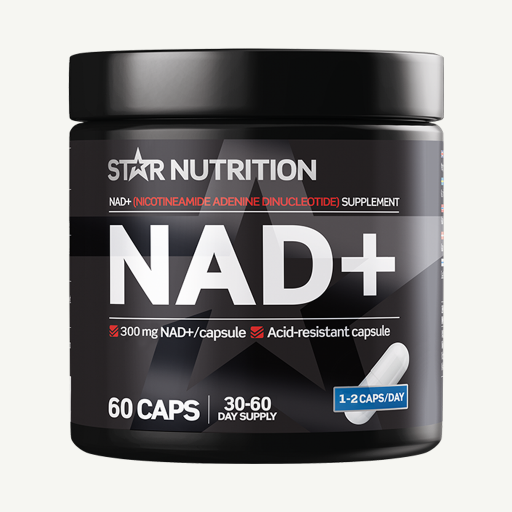 Förpackningen till NAD+ 300 mg 60 kapslar