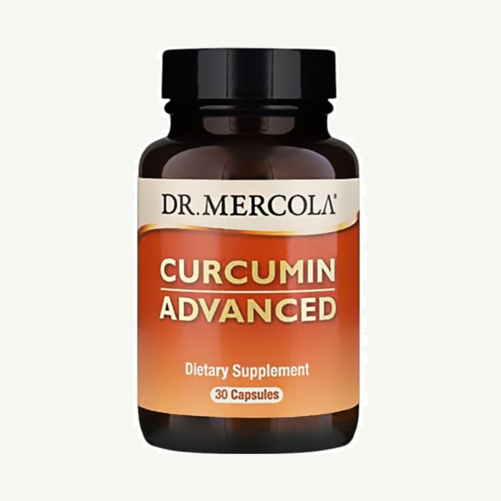 Förpackningen till Dr. Mercola Curcumin Advanced 30 kapslar