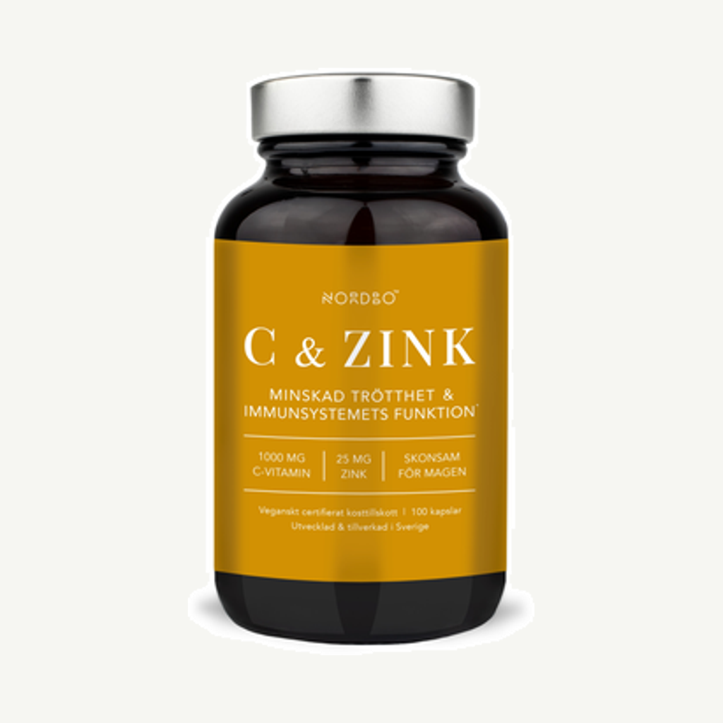 Förpackningen till C-vitamin & Zink 100k