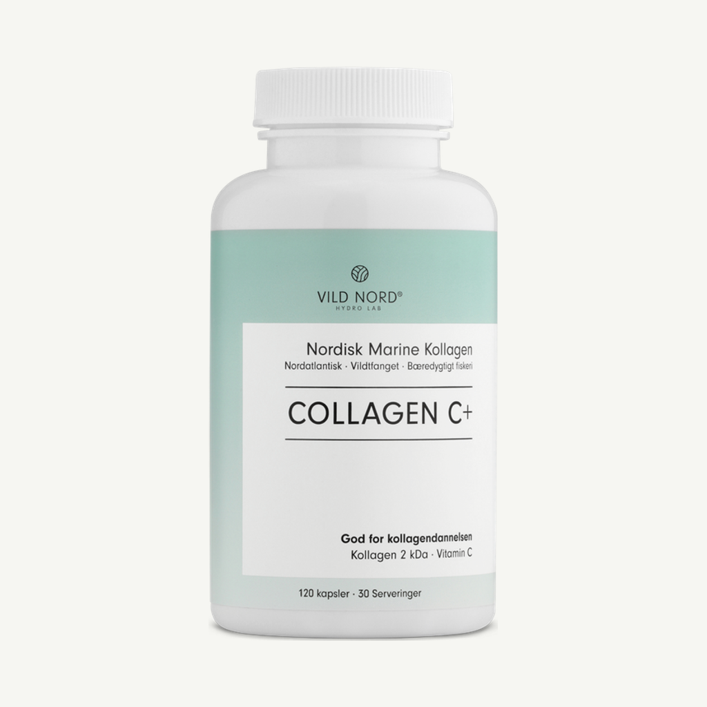 Förpackningen till Vild Nord Collagen C+ Capsuls 120 st